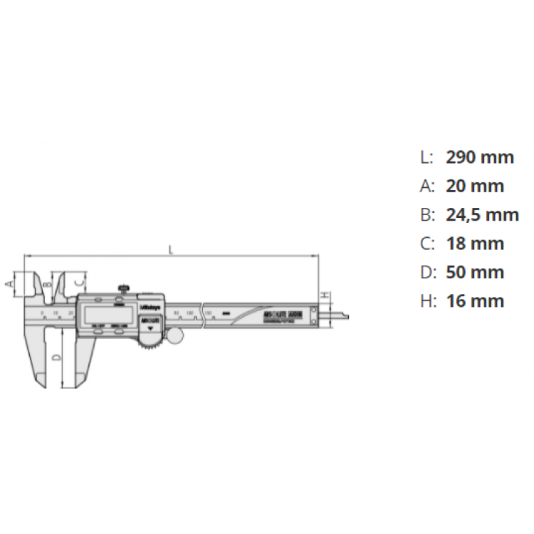 Mitutoyo Dijital Kumpas Data Aktarımlı 150 mm | 500-161-30
