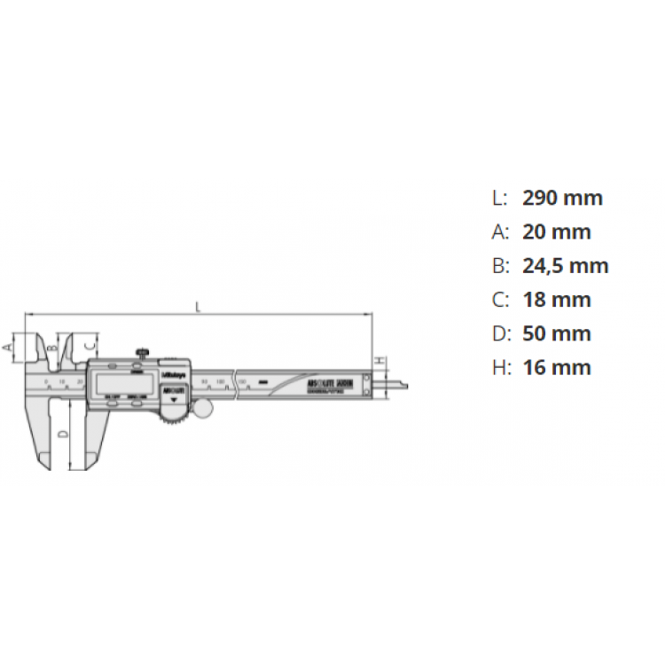 Mitutoyo Dijital Kumpas Data Aktarımlı 150 mm , 0-6'' | 500-171-30