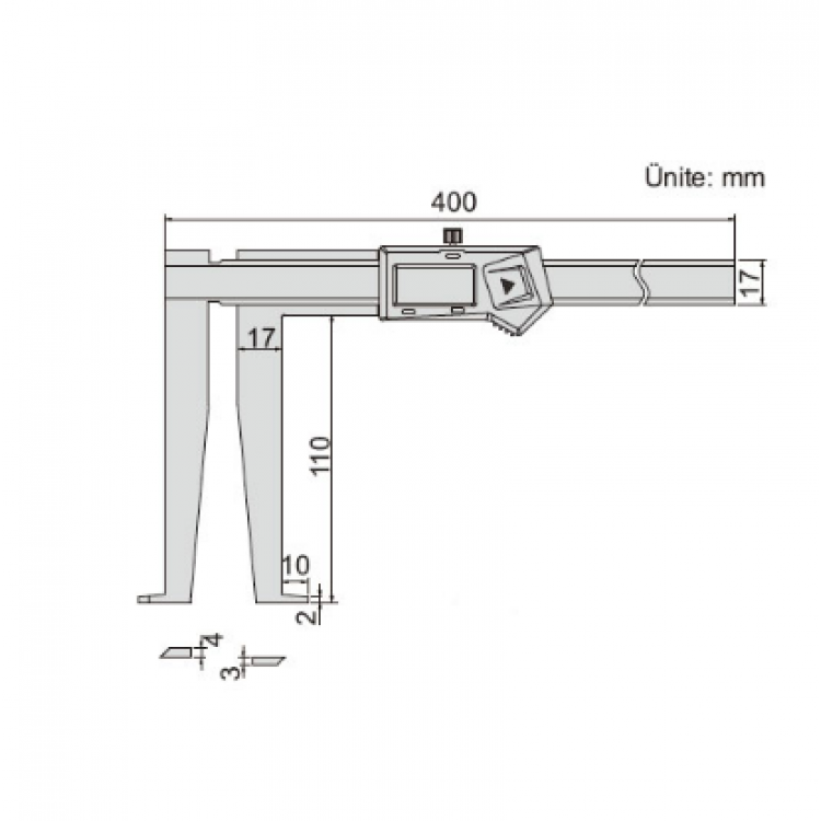 Insize  Dijital İç Kanal Kumpası / 1178-300