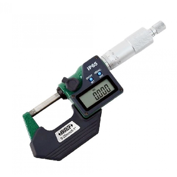 Insize IP54 3108-25A Dijital Mikrometre Üç Tuşlu I 3108-25A