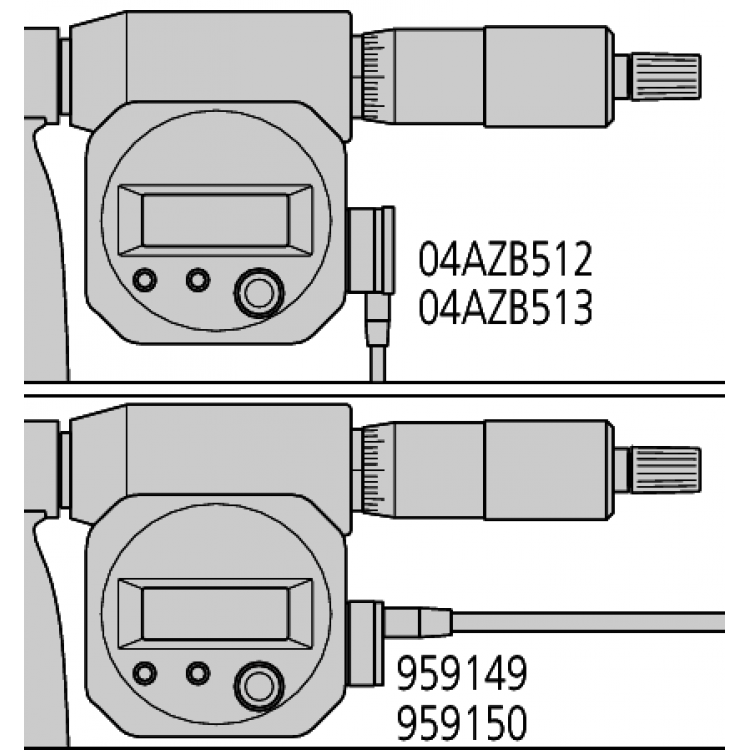 Mitutoyo Değiştirilebilir Uçlu Dijital Dış Çap Mikrometresi (Bilgi Çıkışlı) 500-600 mm | 340-522
