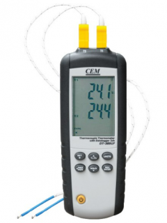 Cem Sıcaklık Kayıt Cihazı 2 Kanallı Datalogger /  DT-38F