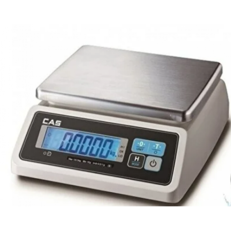 CAS SWII-W LCD Paslanmaz Ve Su Korumalı Terazi 15 Kg/5g (Onaylı)