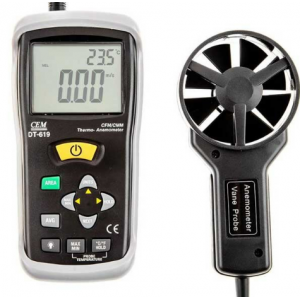 Cem Rüzgar Hızı ve Hava Debi Ölçer | DT619