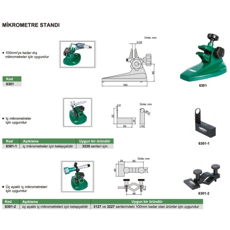 Insize Mikrometre Standı | 6301 Insize Mikrometre Standı | 6301